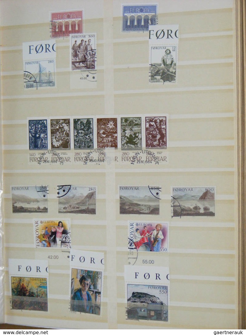 26256 Dänemark - Färöer: 1975-2008. Used (CTO) collection Faroe Islands 1975-2008 in stockbook. Collection