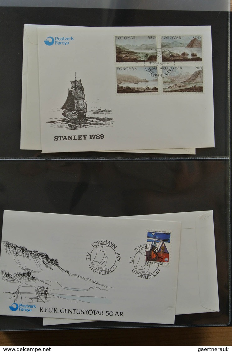 26261 Dänemark - Färöer: 1978-1997 Well Filled Collection FDC's Of Faroe Islands 1978-1997 In Album. - Féroé (Iles)