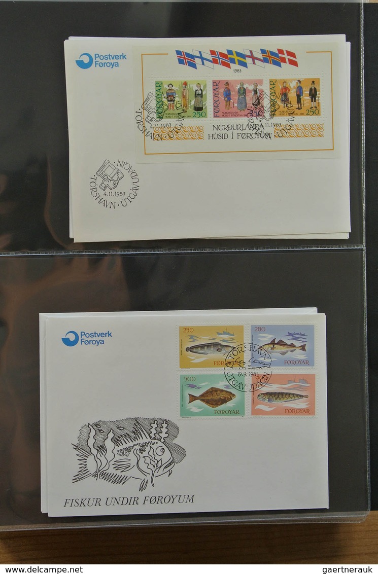 26261 Dänemark - Färöer: 1978-1997 Well Filled Collection FDC's Of Faroe Islands 1978-1997 In Album. - Féroé (Iles)