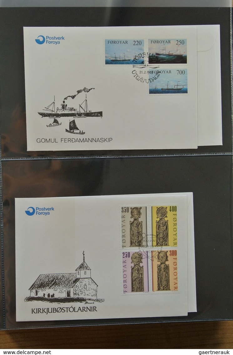 26261 Dänemark - Färöer: 1978-1997 Well Filled Collection FDC's Of Faroe Islands 1978-1997 In Album. - Féroé (Iles)