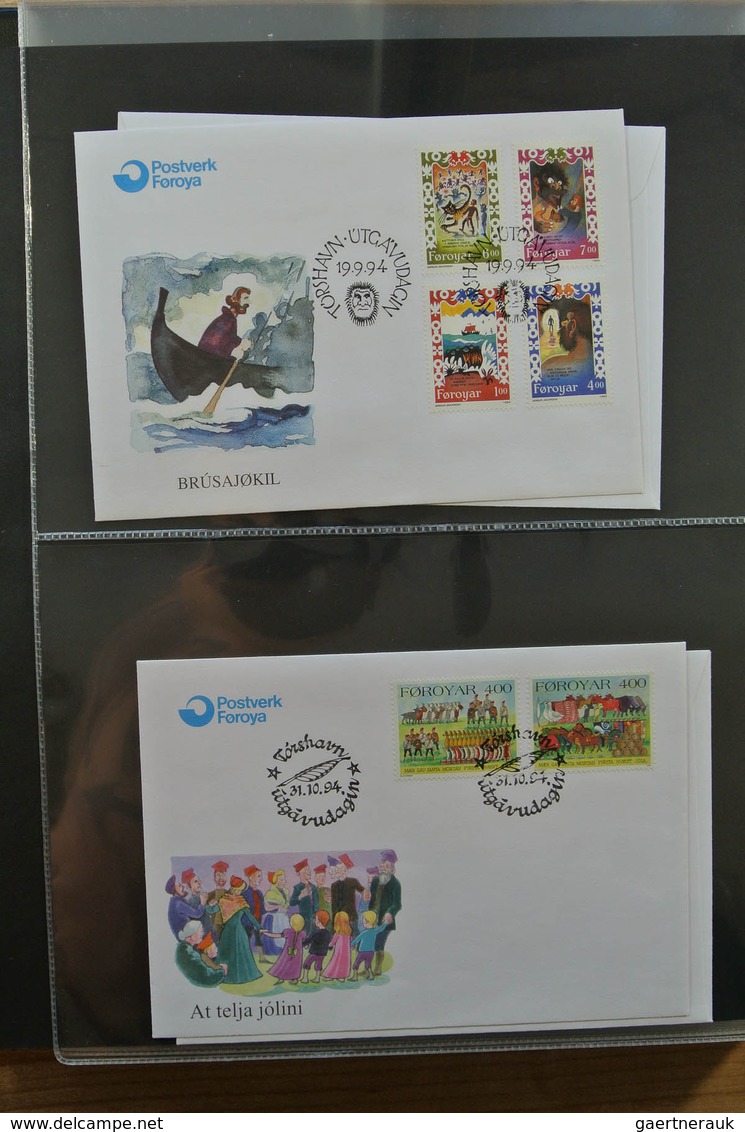 26261 Dänemark - Färöer: 1978-1997 Well filled collection FDC's of Faroe Islands 1978-1997 in album.