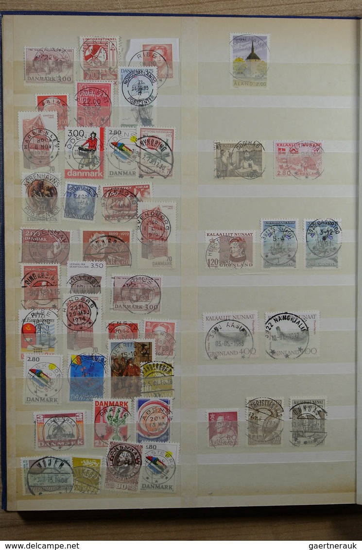 26281 Dänemark - Stempel: Stockbook with hundreds of stamps of Denmark, specially collected for nice and c