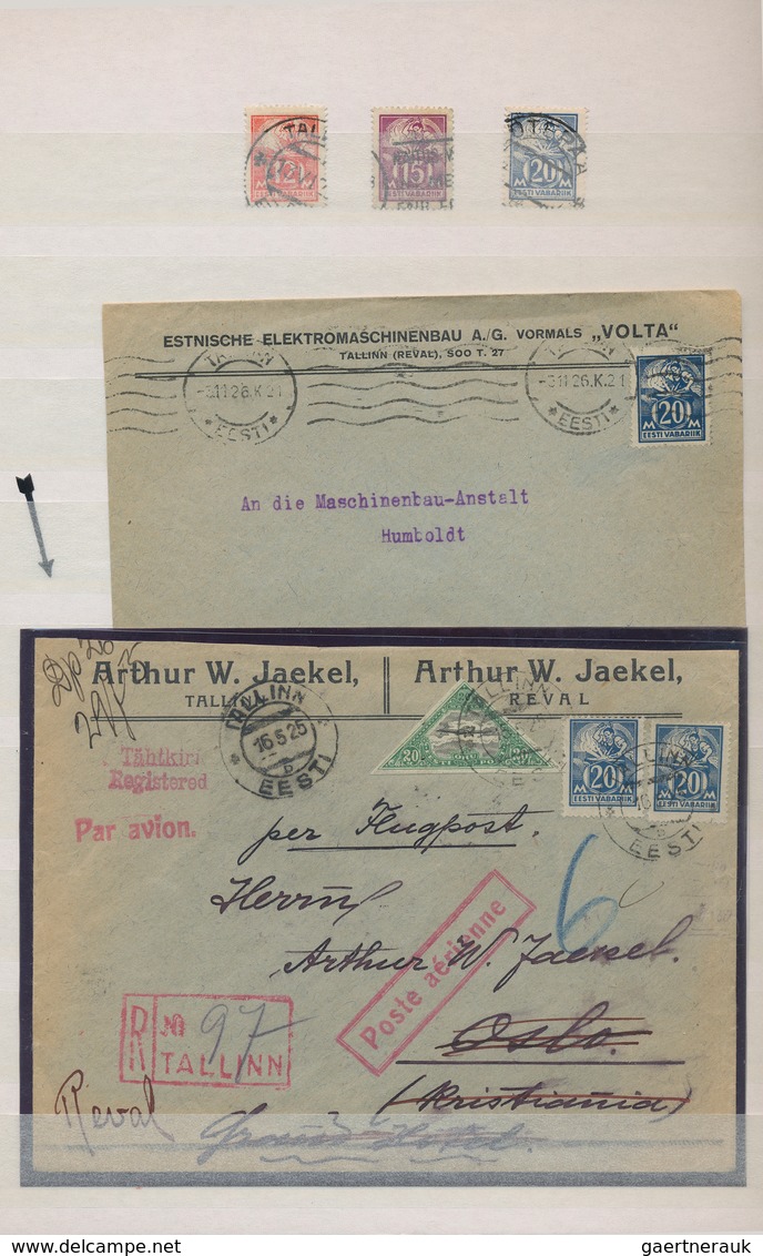 26284 Estland: 1801/2003, Postgeschichtliche Sammlung Mit über 170 Briefe/Ganzsachen/Paketkarten, Etc. Sow - Estonie