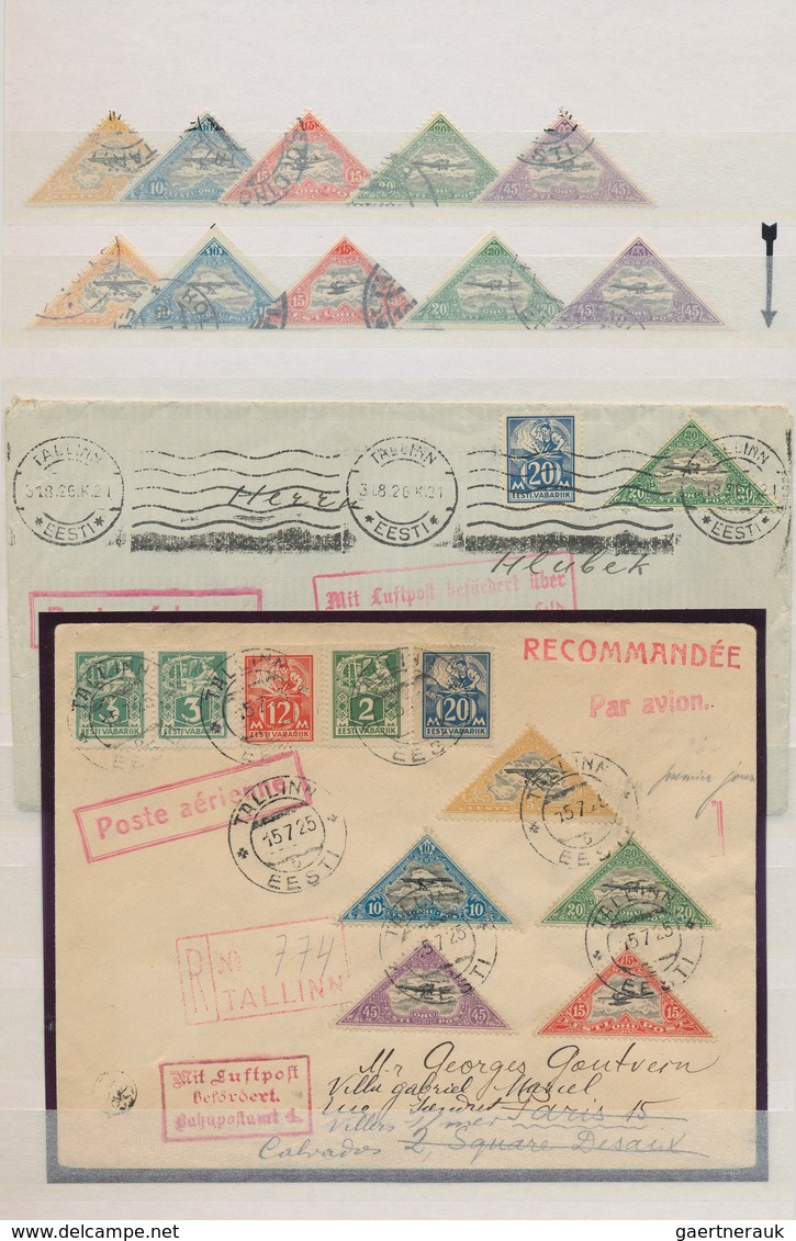 26284 Estland: 1801/2003, postgeschichtliche Sammlung mit über 170 Briefe/Ganzsachen/Paketkarten, etc. sow