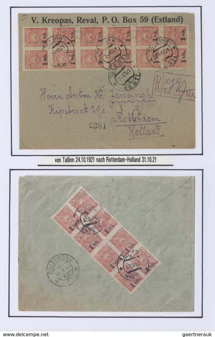 26285 Estland: 1858/1994, Sammlung Von Etwa 40  Ganzsachen Und Ca. 100 (teils Besseren) Belegen Ab Vorphil - Estonie