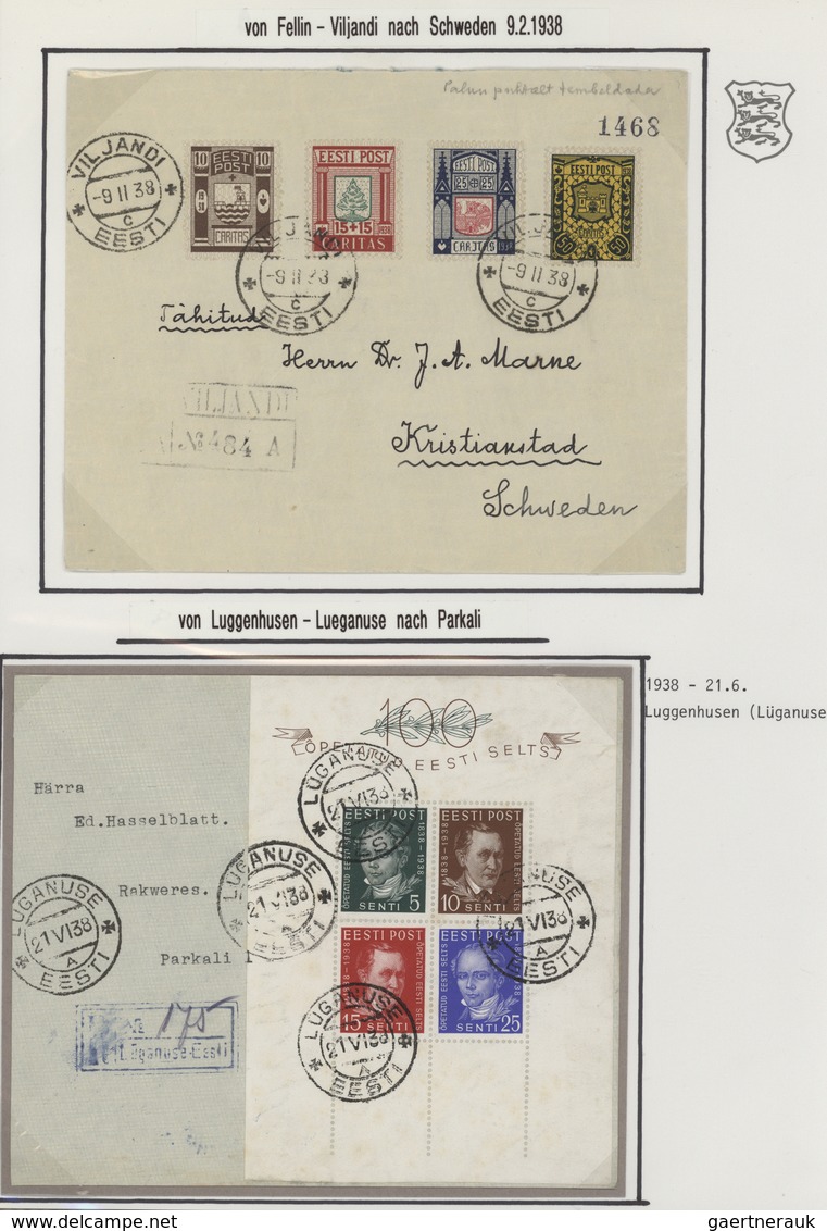 26285 Estland: 1858/1994, Sammlung von etwa 40  Ganzsachen und ca. 100 (teils besseren) Belegen ab Vorphil