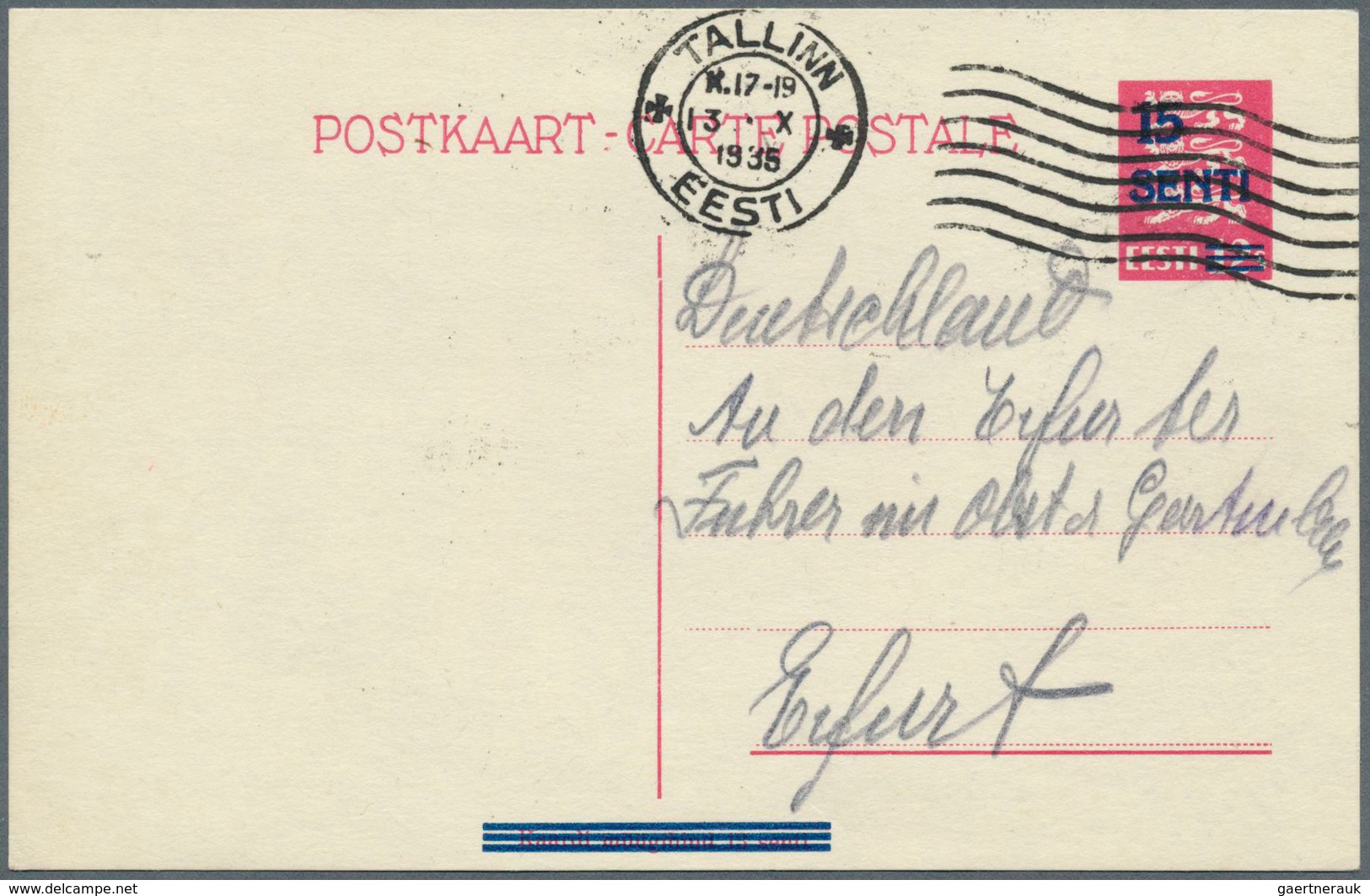 26286 Estland: 1918/1943, Collection Of Apprx. 100 Covers, Cards, Ppc And Stationeries, Showing Attractive - Estonie