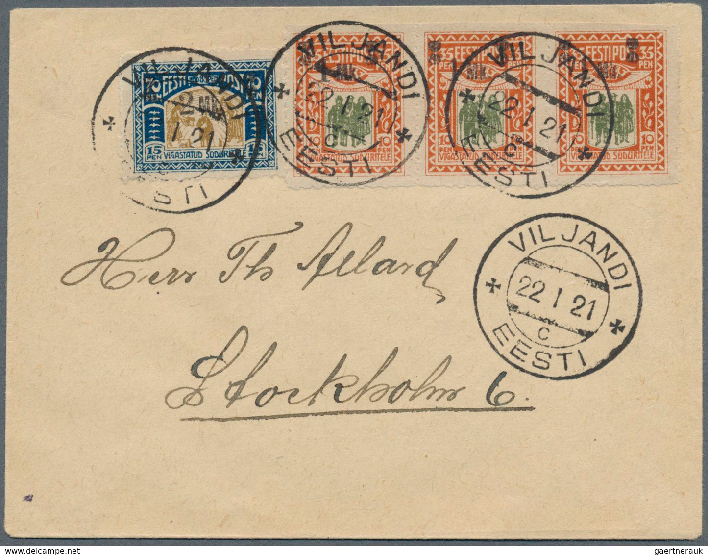 26286 Estland: 1918/1943, Collection Of Apprx. 100 Covers, Cards, Ppc And Stationeries, Showing Attractive - Estonie