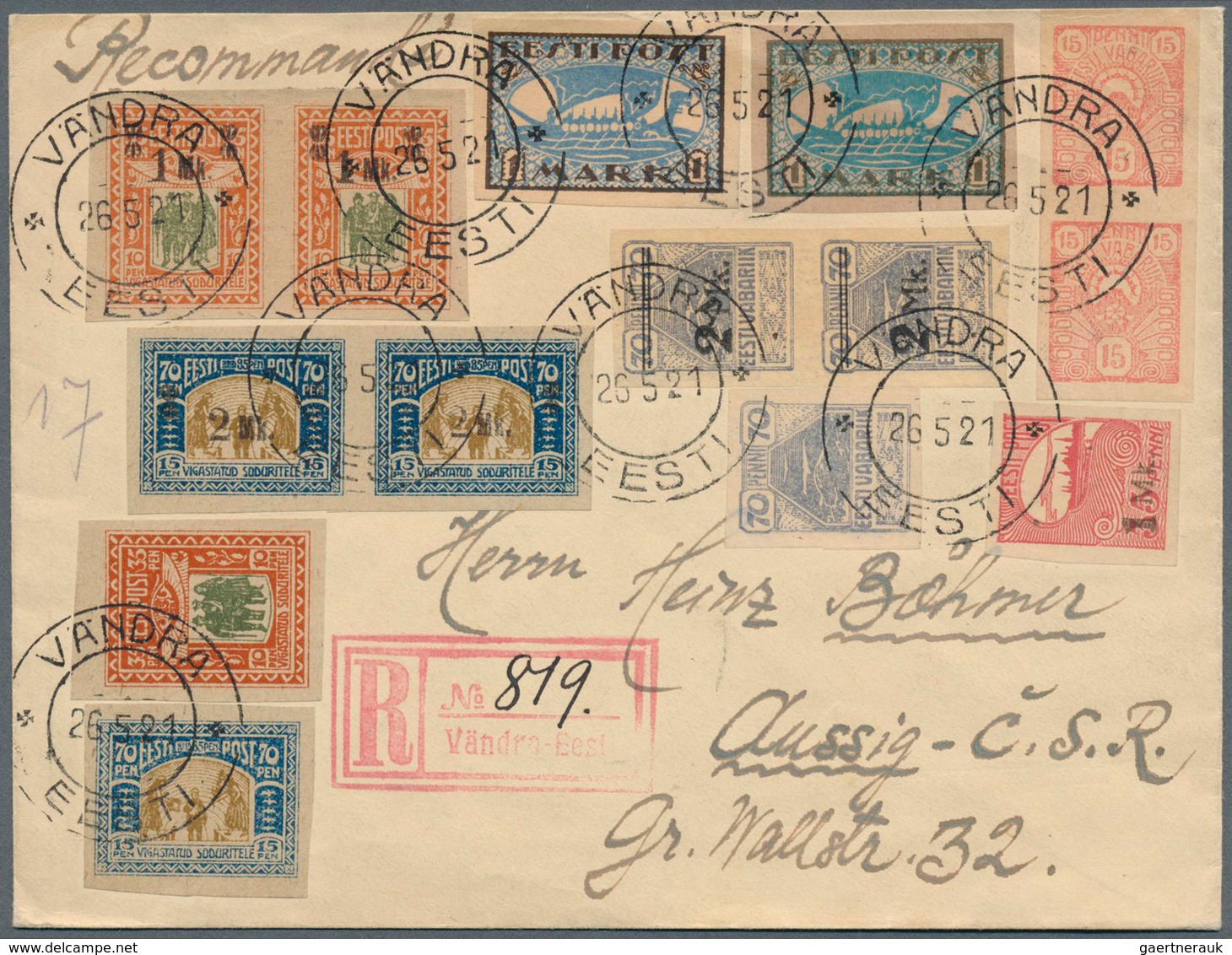 26286 Estland: 1918/1943, collection of apprx. 100 covers, cards, ppc and stationeries, showing attractive