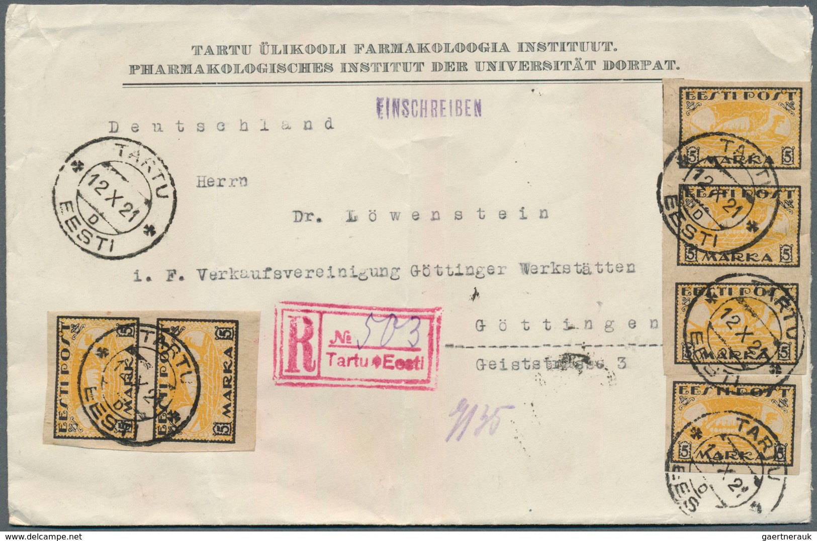 26286 Estland: 1918/1943, collection of apprx. 100 covers, cards, ppc and stationeries, showing attractive