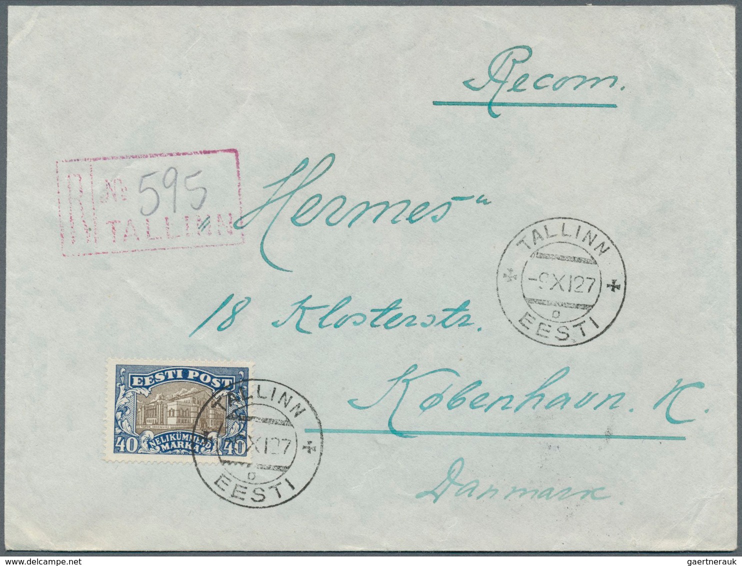 26286 Estland: 1918/1943, collection of apprx. 100 covers, cards, ppc and stationeries, showing attractive