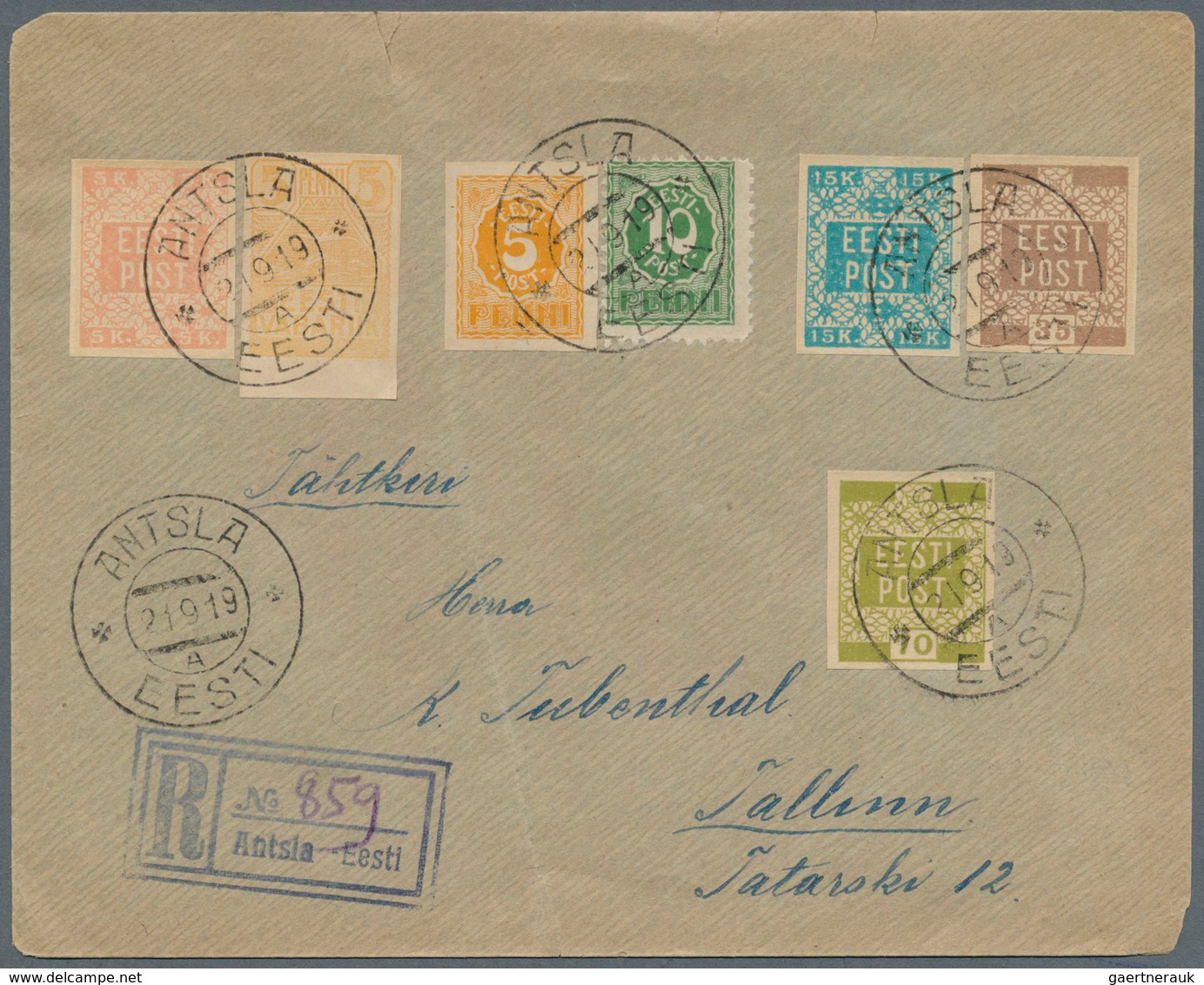 26292 Estland: 1919/1941, Very Useful And Varied Lot Of About 100 Letters And Cards Including Airmail, Reg - Estonie