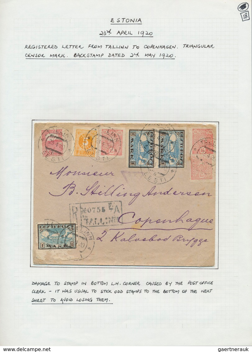 26294 Estland: 1920/1939, small collection including better stamps, some of them expertised in addition 15