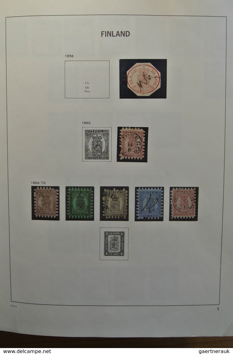 26306 Finnland: 1856-1988. Nicely Filled, Used Collection Finland 1856-1988 In Davo Album. Collection Incl - Lettres & Documents