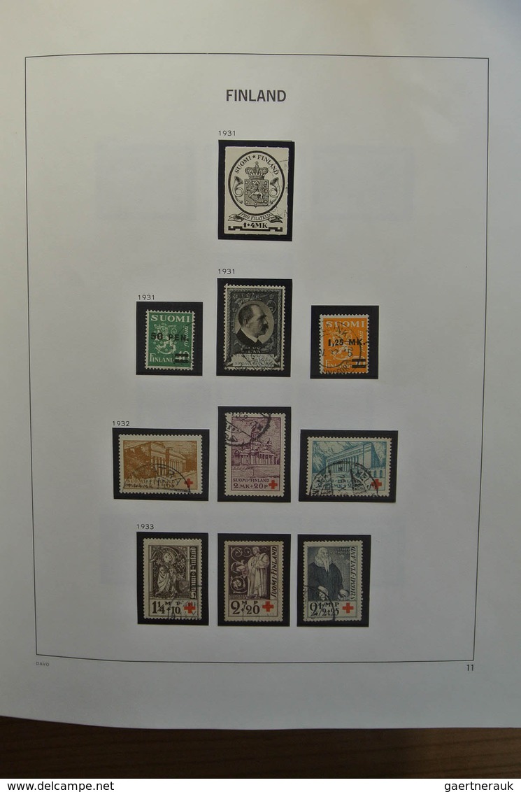 26306 Finnland: 1856-1988. Nicely Filled, Used Collection Finland 1856-1988 In Davo Album. Collection Incl - Lettres & Documents