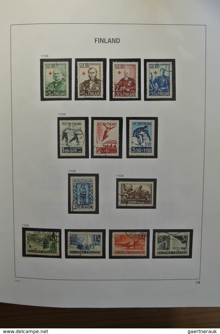 26306 Finnland: 1856-1988. Nicely filled, used collection Finland 1856-1988 in Davo album. Collection incl