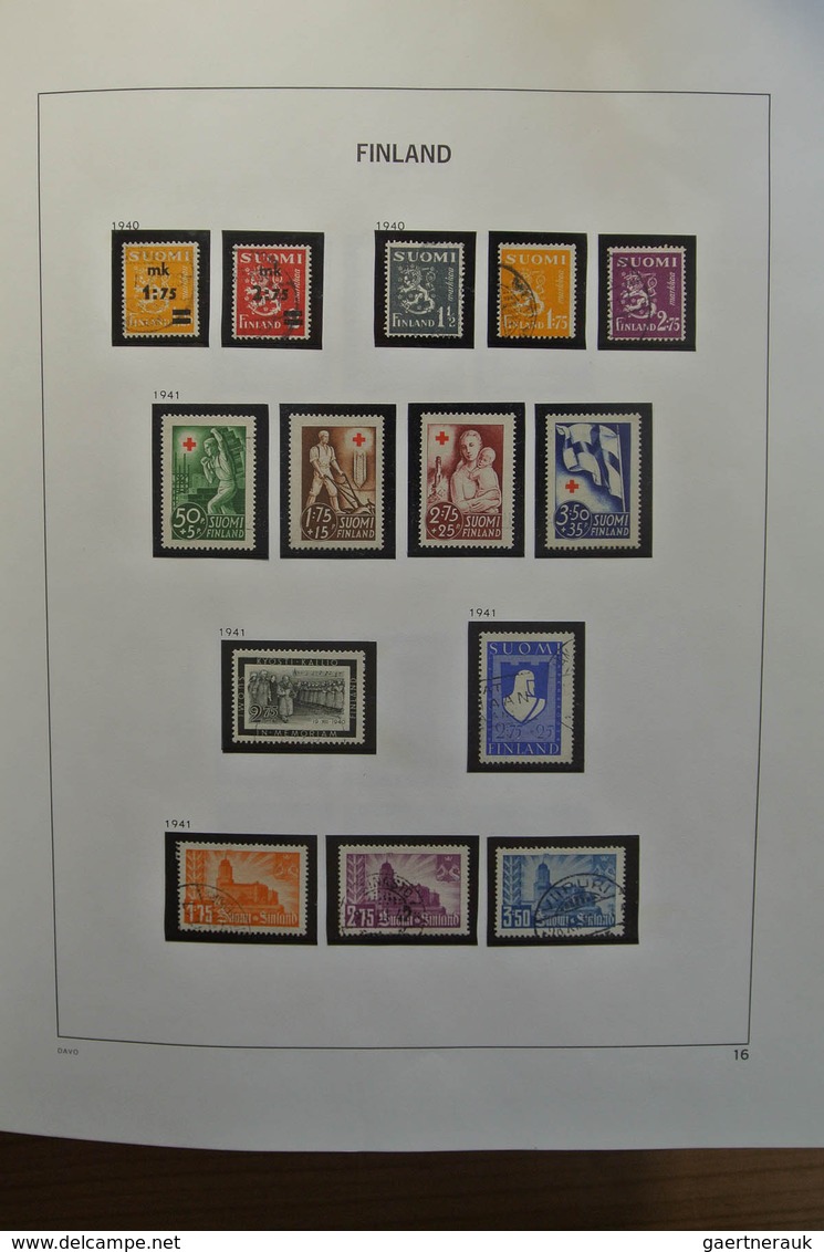 26306 Finnland: 1856-1988. Nicely filled, used collection Finland 1856-1988 in Davo album. Collection incl