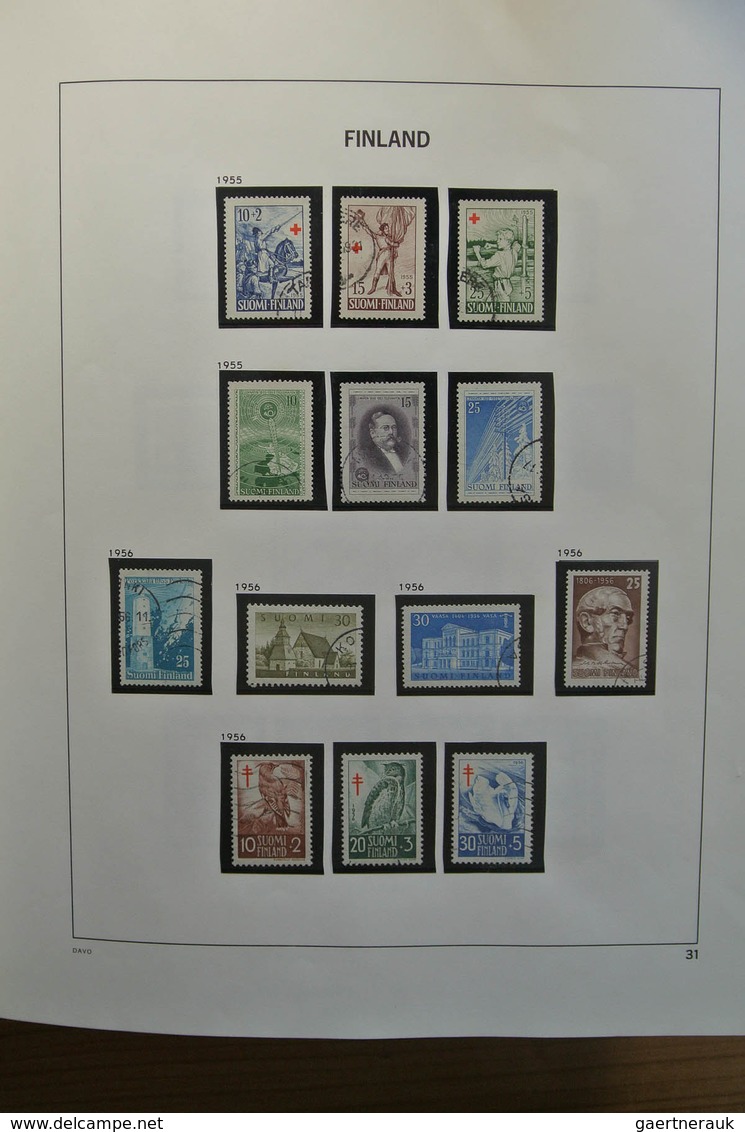 26306 Finnland: 1856-1988. Nicely filled, used collection Finland 1856-1988 in Davo album. Collection incl