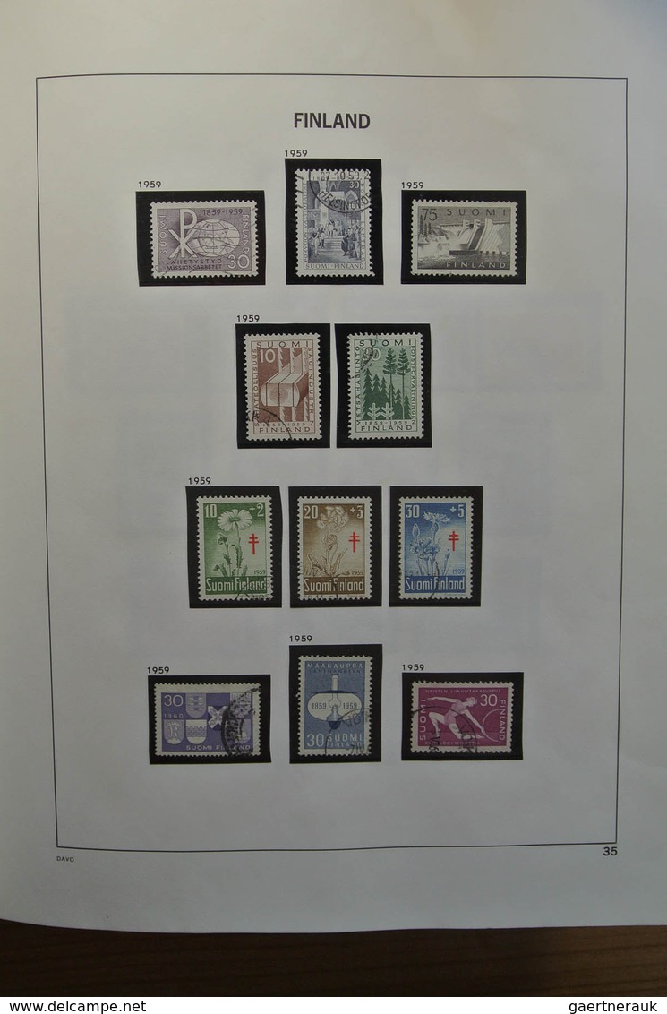 26306 Finnland: 1856-1988. Nicely filled, used collection Finland 1856-1988 in Davo album. Collection incl