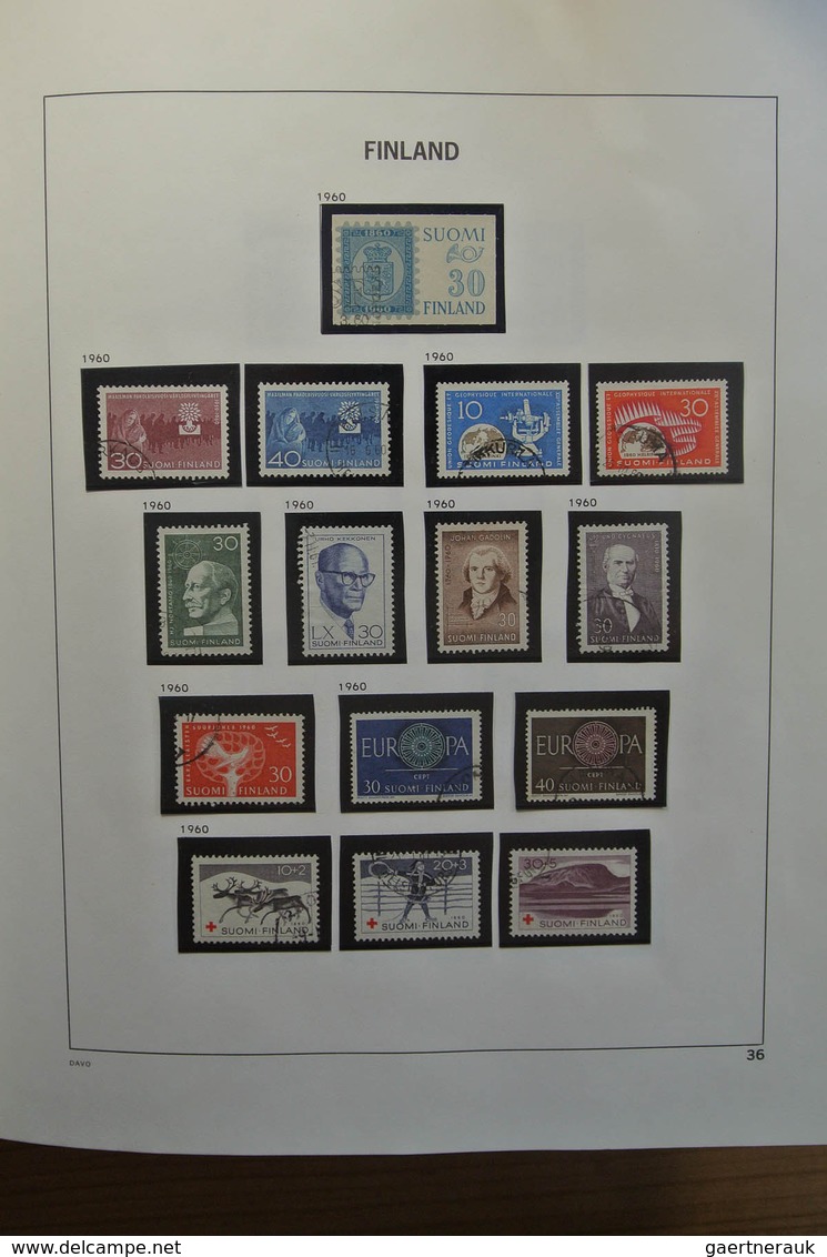 26306 Finnland: 1856-1988. Nicely filled, used collection Finland 1856-1988 in Davo album. Collection incl