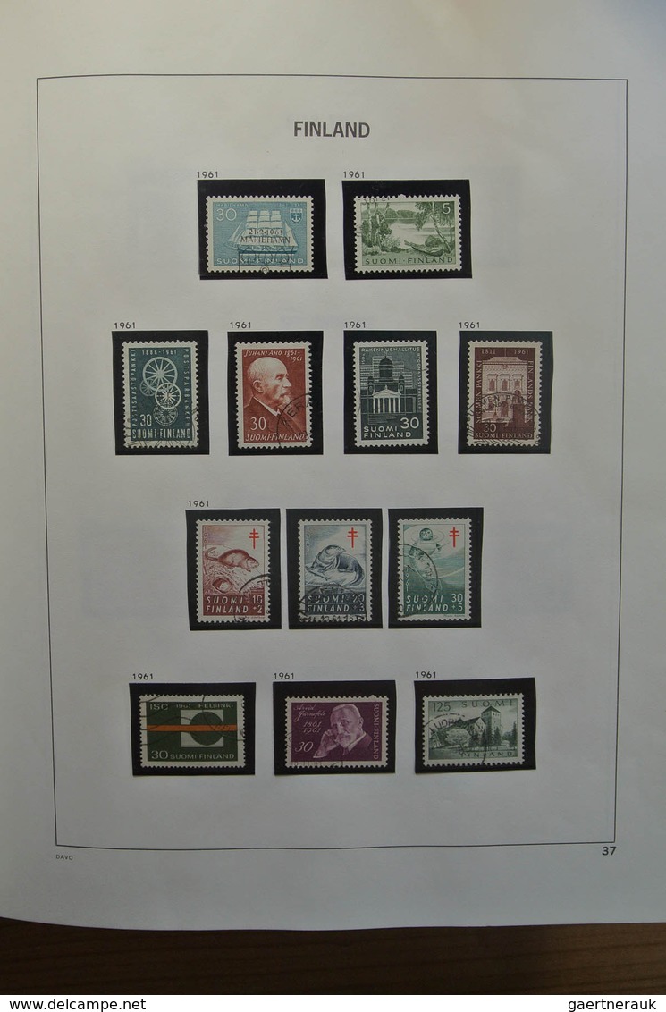 26306 Finnland: 1856-1988. Nicely filled, used collection Finland 1856-1988 in Davo album. Collection incl