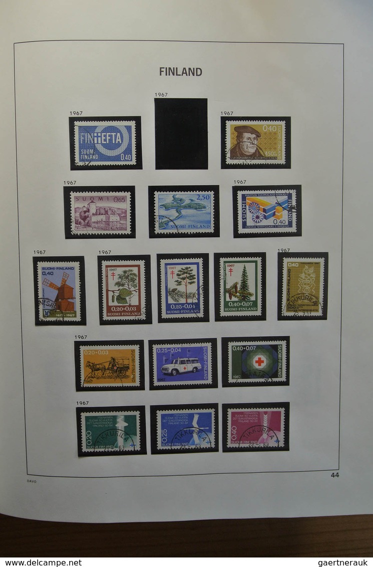 26306 Finnland: 1856-1988. Nicely filled, used collection Finland 1856-1988 in Davo album. Collection incl