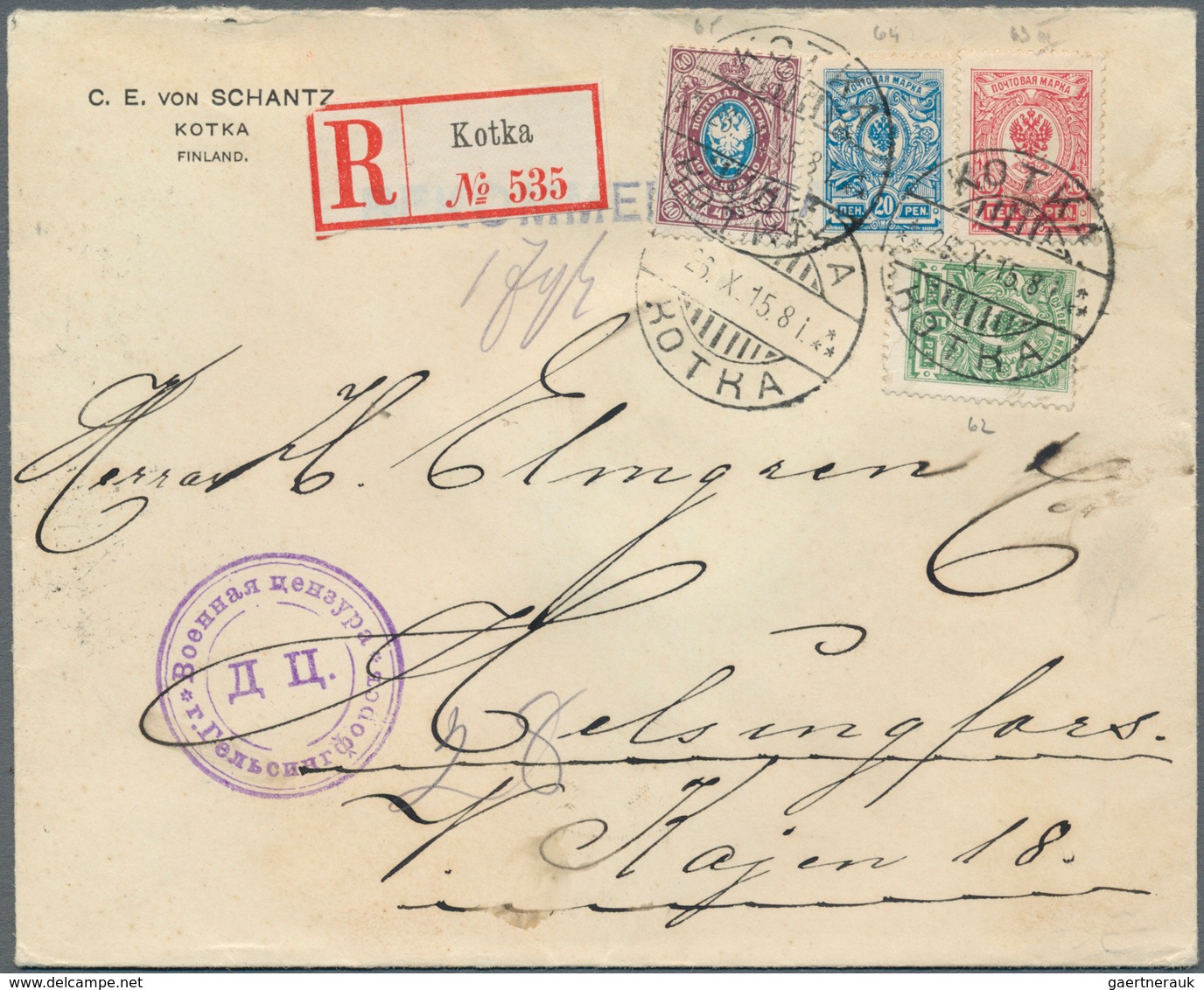 26308 Finnland: 1856/1963, interesting lot of ca. 60 franked covers/postcards and postal stationery (unuse