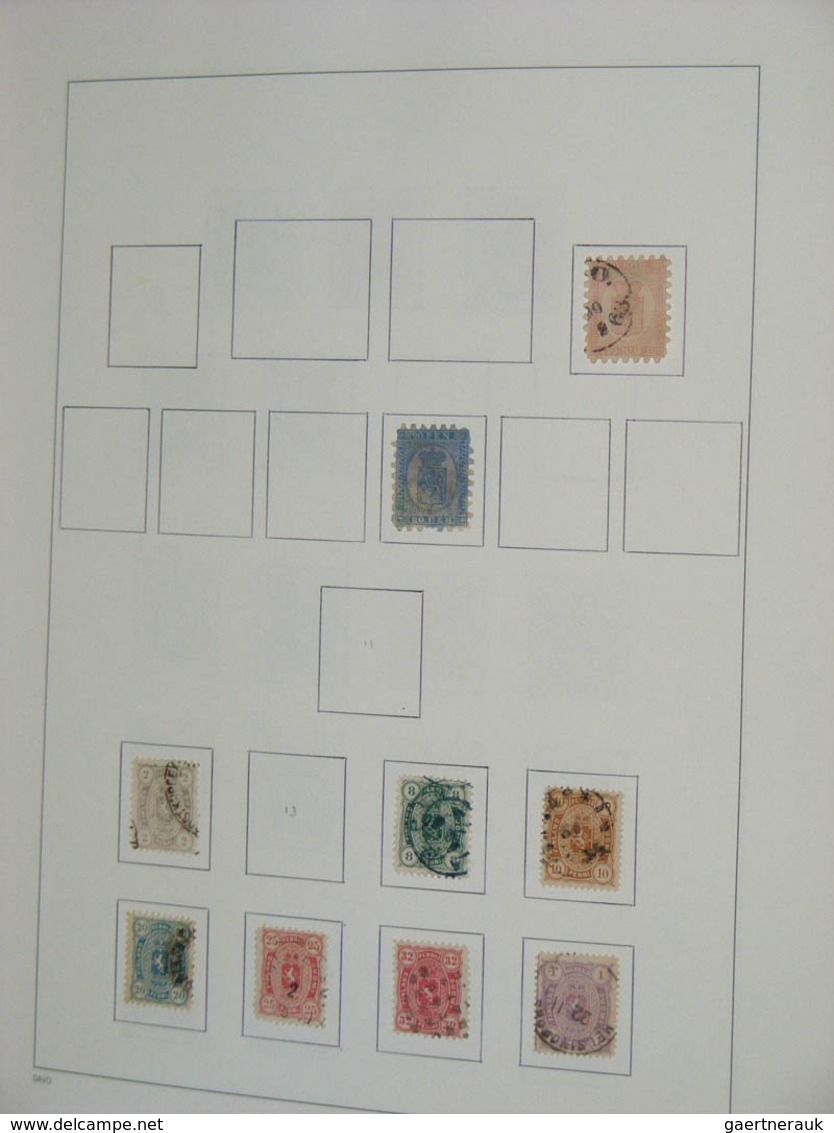 26313 Finnland: 1860-2010. MNH, Mint Hinged And Used Collection Finland 1860-2010 In 2 Blanco Davo Albums. - Lettres & Documents