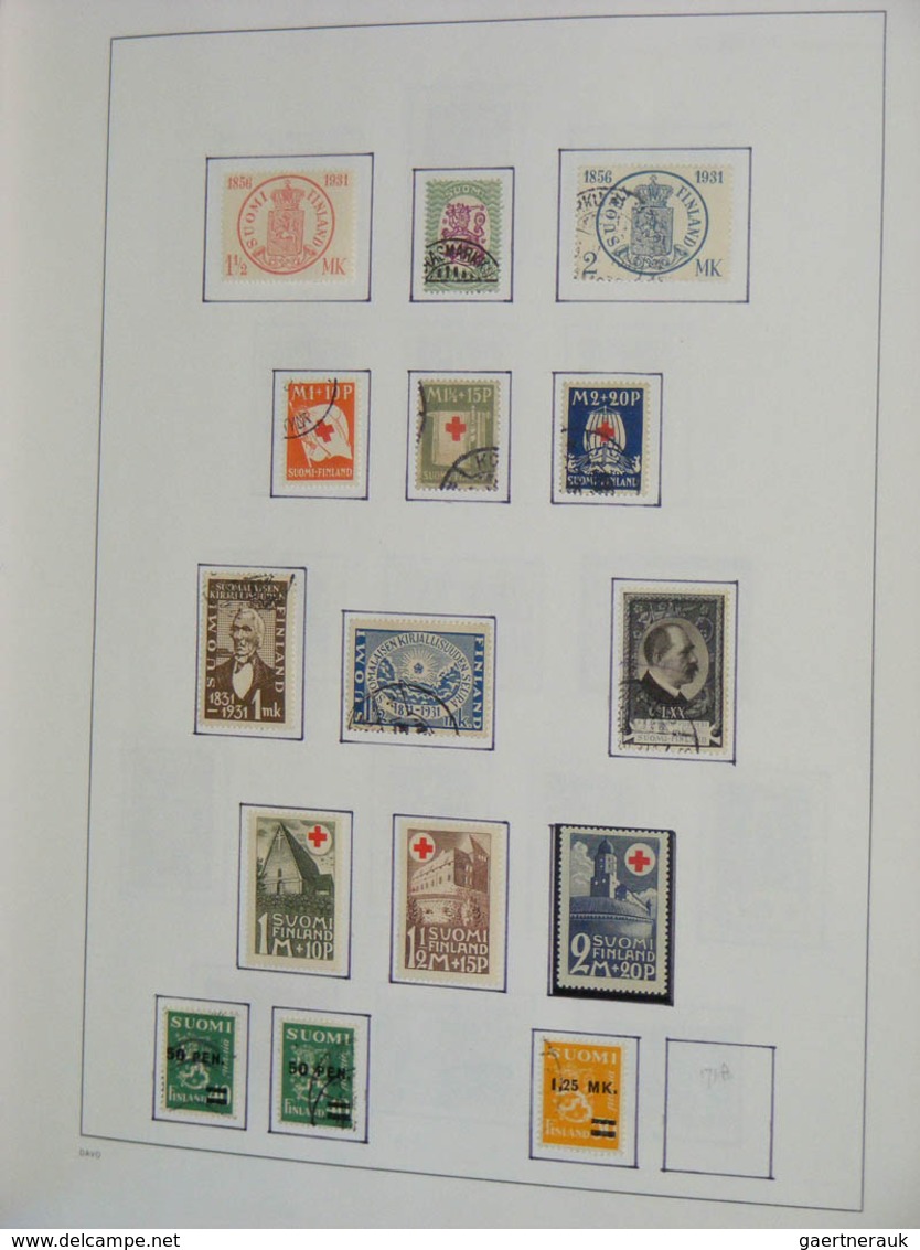 26313 Finnland: 1860-2010. MNH, Mint Hinged And Used Collection Finland 1860-2010 In 2 Blanco Davo Albums. - Lettres & Documents