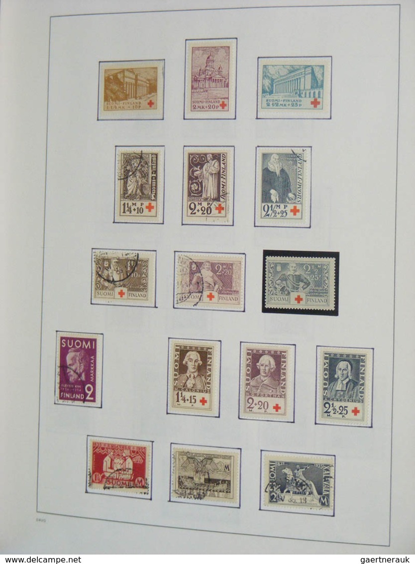 26313 Finnland: 1860-2010. MNH, Mint Hinged And Used Collection Finland 1860-2010 In 2 Blanco Davo Albums. - Lettres & Documents