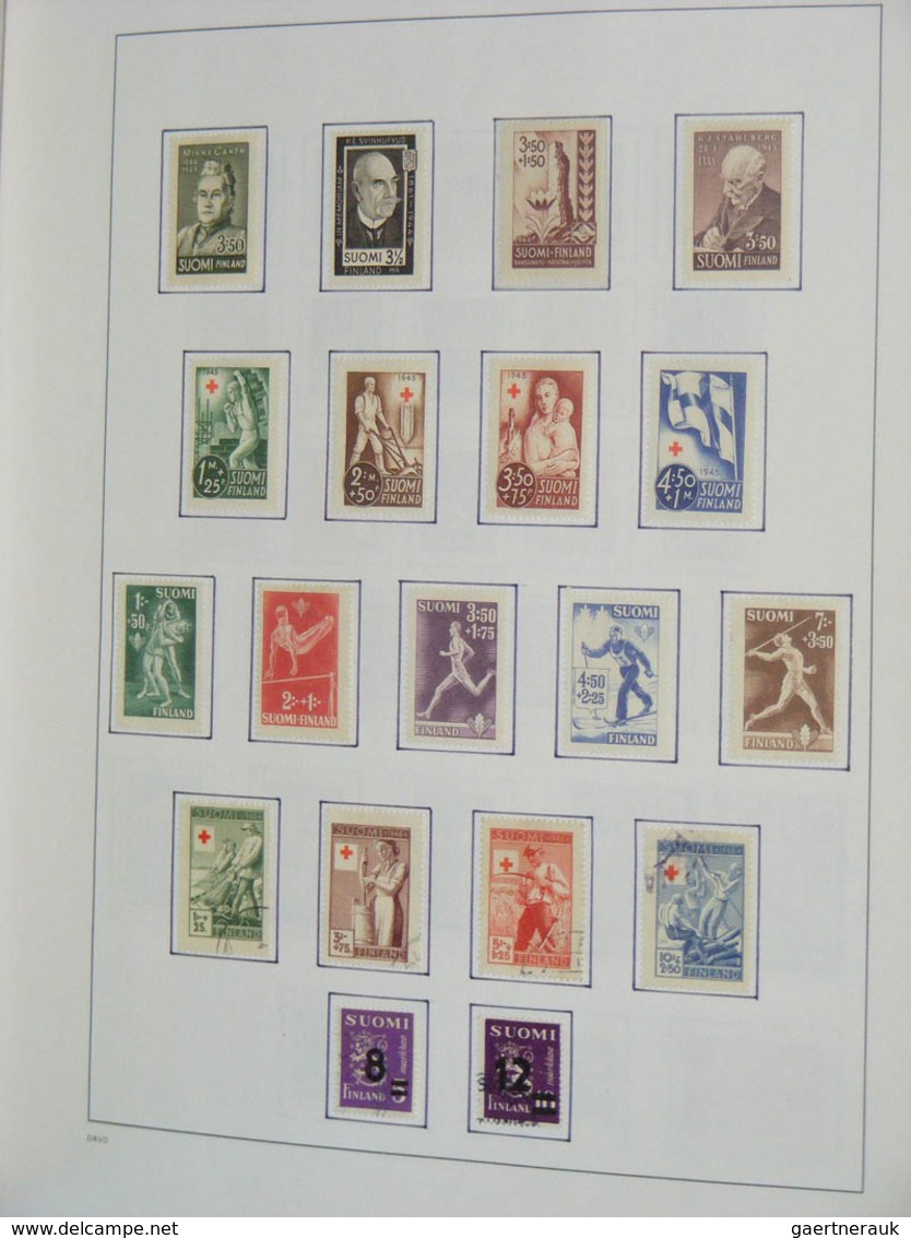 26313 Finnland: 1860-2010. MNH, mint hinged and used collection Finland 1860-2010 in 2 blanco Davo albums.