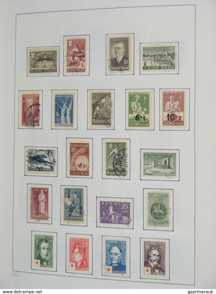 26313 Finnland: 1860-2010. MNH, mint hinged and used collection Finland 1860-2010 in 2 blanco Davo albums.