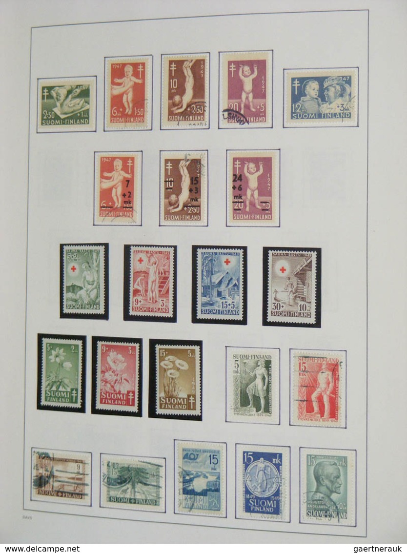 26313 Finnland: 1860-2010. MNH, mint hinged and used collection Finland 1860-2010 in 2 blanco Davo albums.