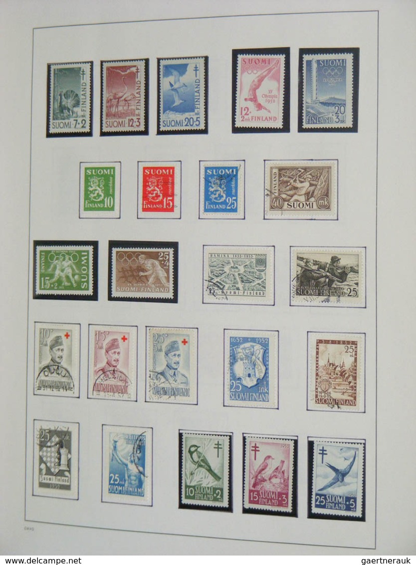 26313 Finnland: 1860-2010. MNH, mint hinged and used collection Finland 1860-2010 in 2 blanco Davo albums.