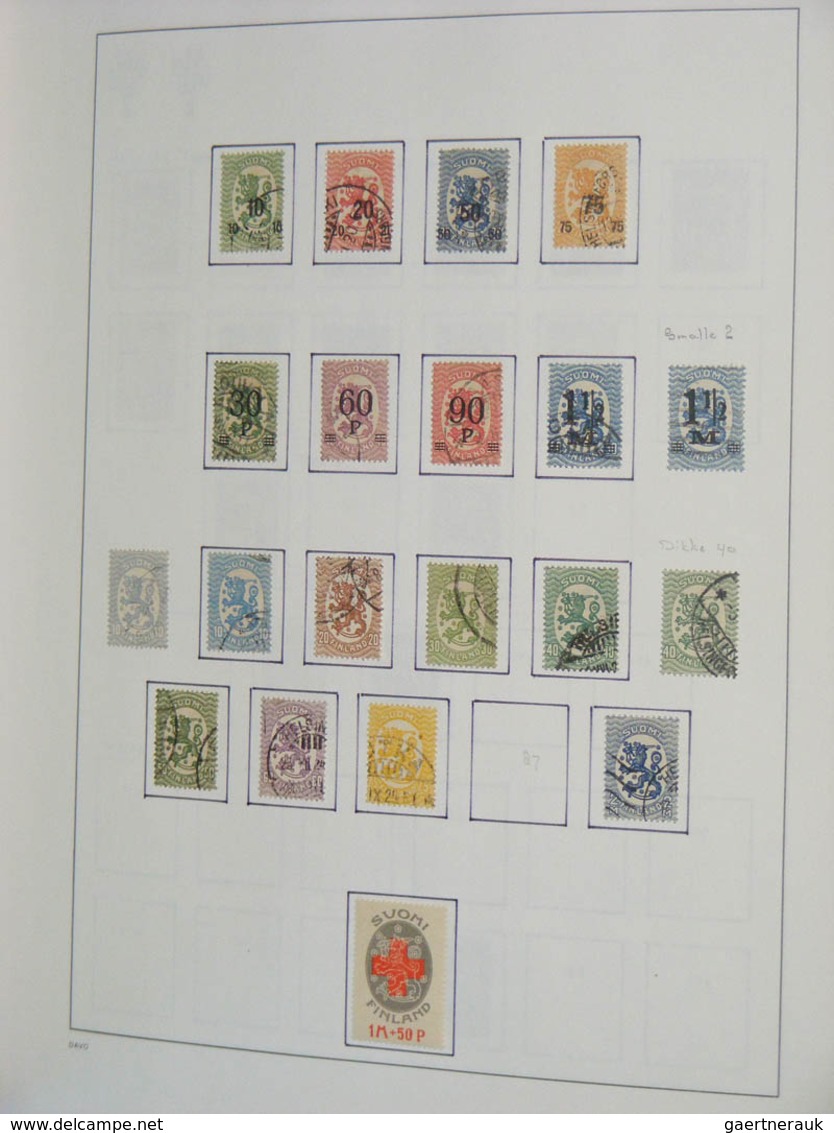 26313 Finnland: 1860-2010. MNH, mint hinged and used collection Finland 1860-2010 in 2 blanco Davo albums.