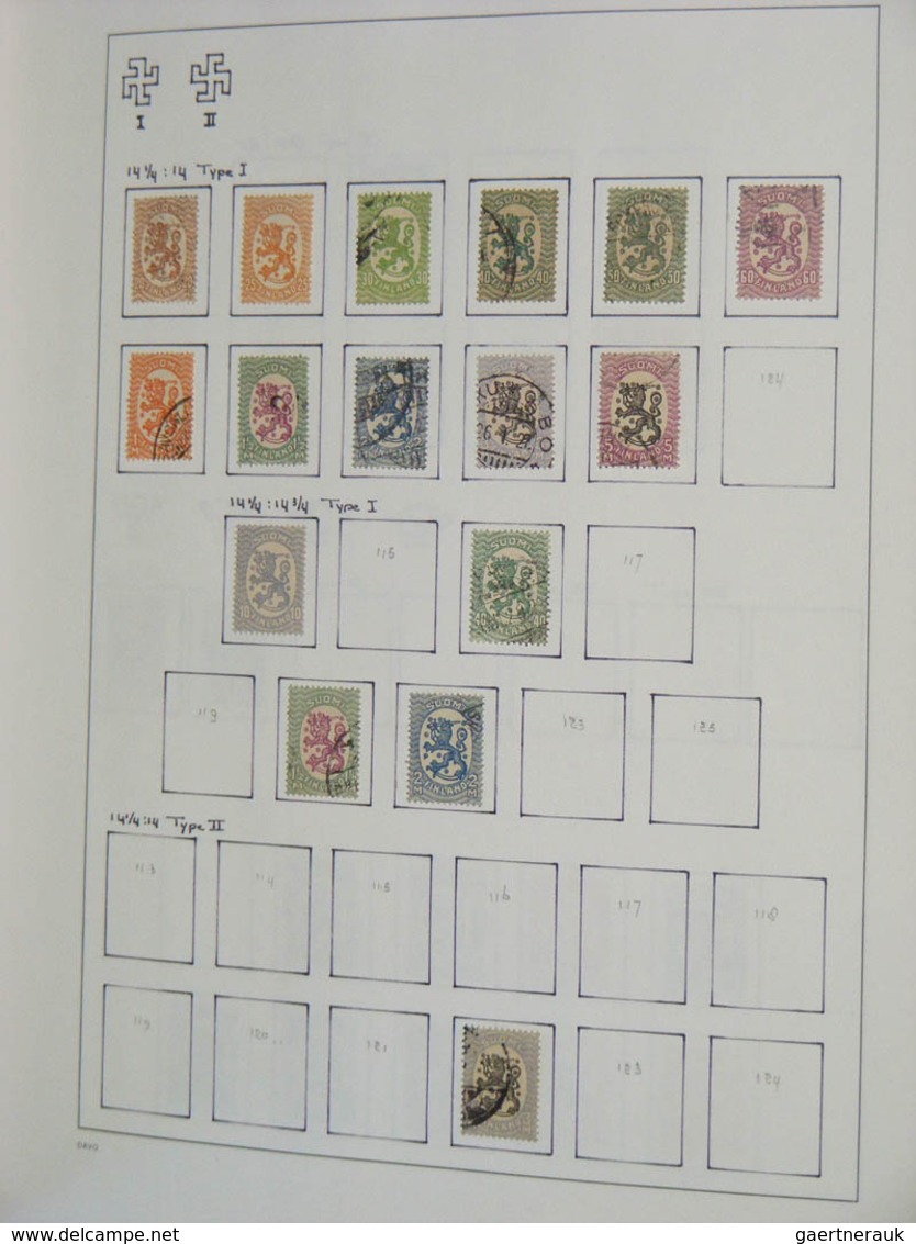 26313 Finnland: 1860-2010. MNH, mint hinged and used collection Finland 1860-2010 in 2 blanco Davo albums.