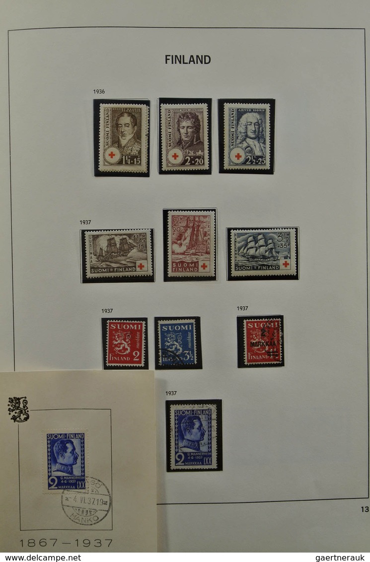 26314 Finnland: 1860-2002. MNH, Mint Hinged And Used Collection Finland 1860-2002 In Davo Album And 2 Stoc - Lettres & Documents