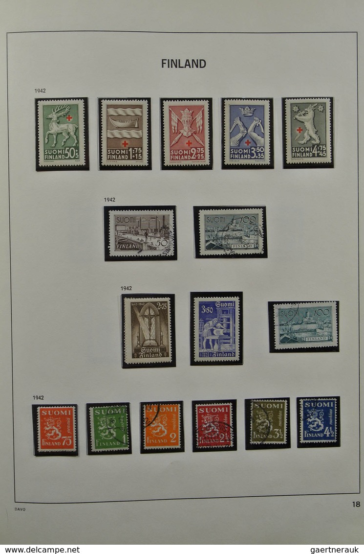 26314 Finnland: 1860-2002. MNH, mint hinged and used collection Finland 1860-2002 in Davo album and 2 stoc