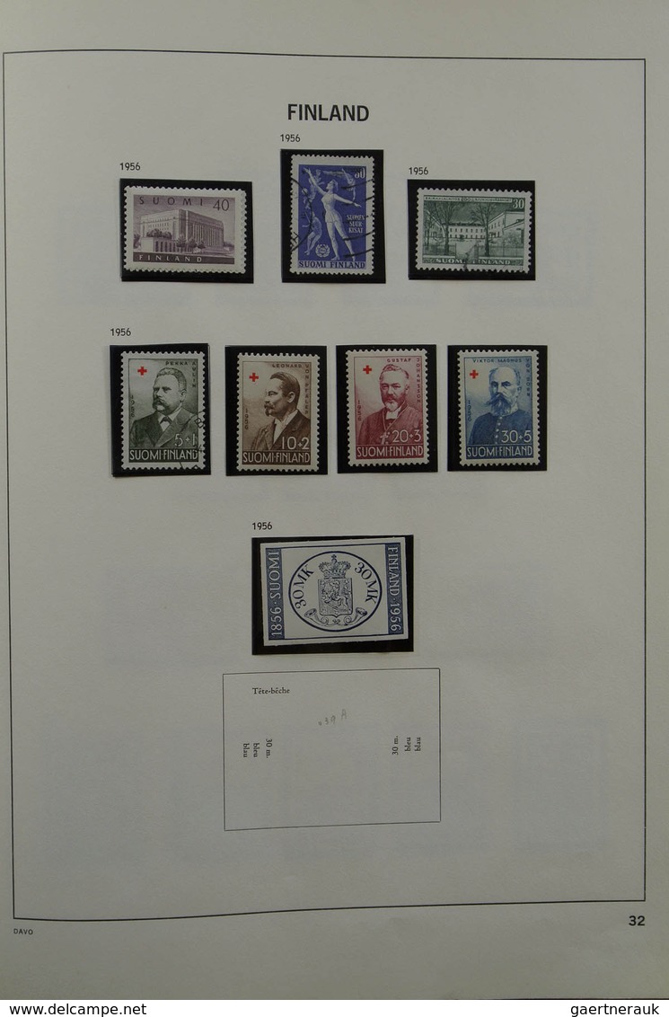 26314 Finnland: 1860-2002. MNH, mint hinged and used collection Finland 1860-2002 in Davo album and 2 stoc