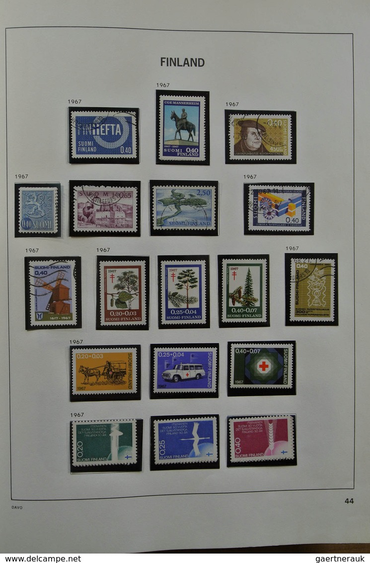 26314 Finnland: 1860-2002. MNH, mint hinged and used collection Finland 1860-2002 in Davo album and 2 stoc