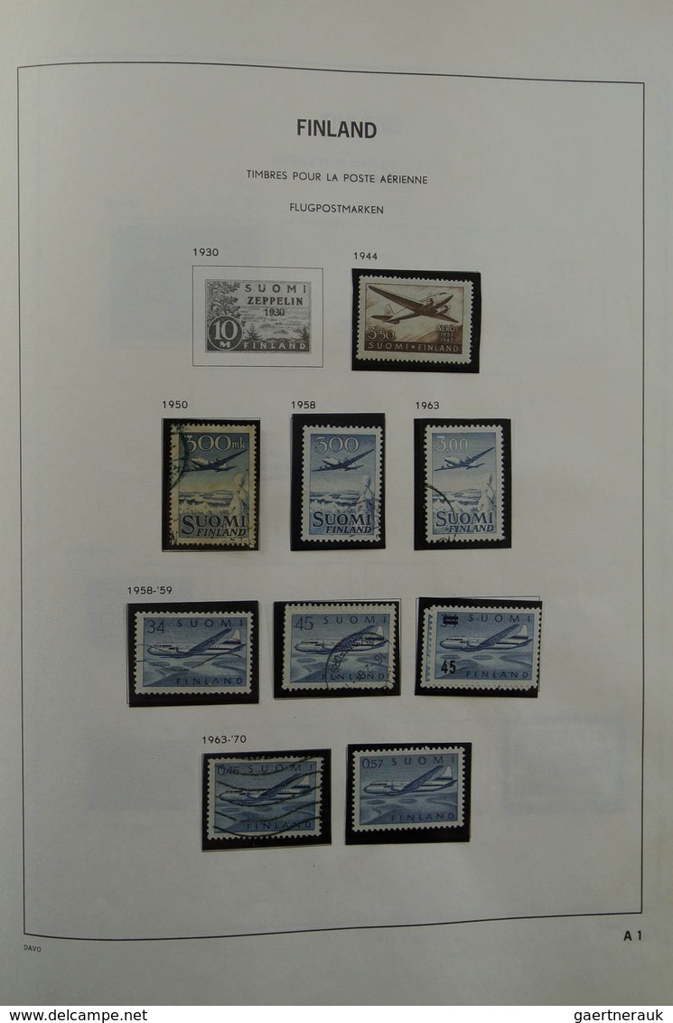 26314 Finnland: 1860-2002. MNH, mint hinged and used collection Finland 1860-2002 in Davo album and 2 stoc