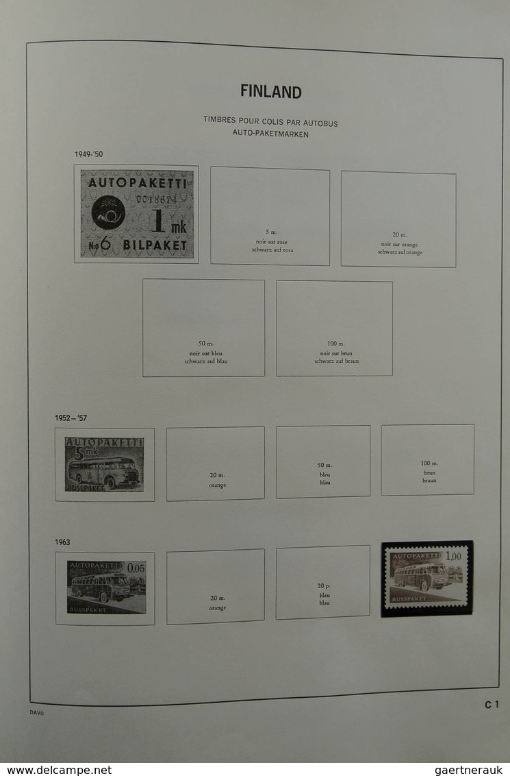 26314 Finnland: 1860-2002. MNH, mint hinged and used collection Finland 1860-2002 in Davo album and 2 stoc