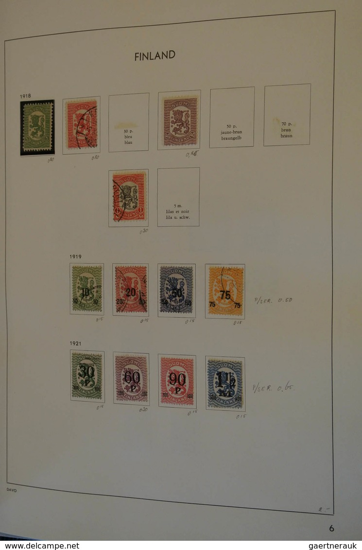 26315 Finnland: 1866/1995: MNH, mint hinged and used collection Finland 1866-1995 in Davo album. Well fill