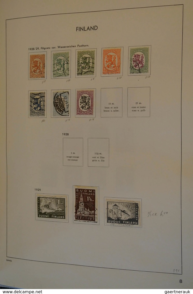 26315 Finnland: 1866/1995: MNH, mint hinged and used collection Finland 1866-1995 in Davo album. Well fill