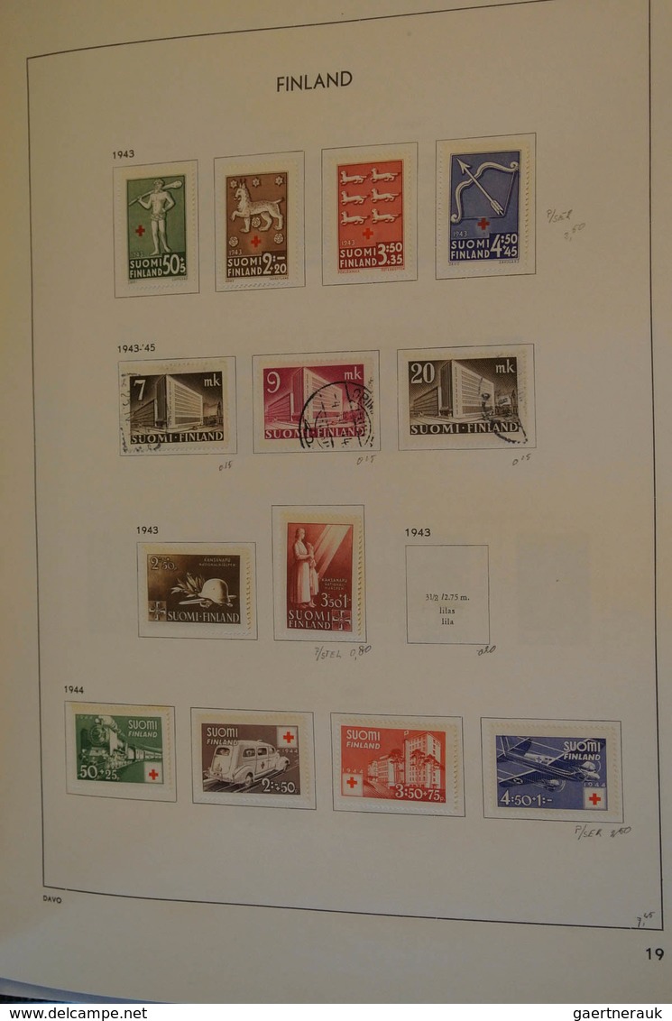 26315 Finnland: 1866/1995: MNH, mint hinged and used collection Finland 1866-1995 in Davo album. Well fill