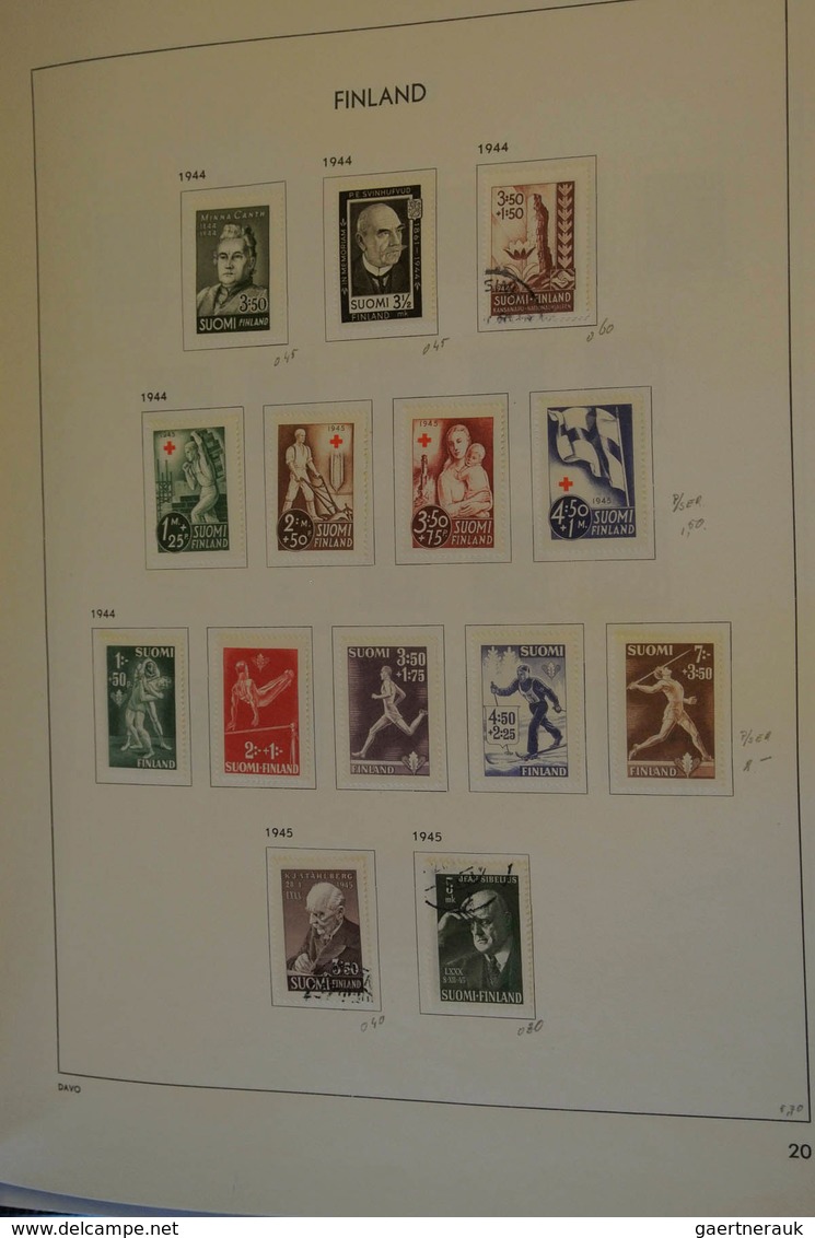 26315 Finnland: 1866/1995: MNH, mint hinged and used collection Finland 1866-1995 in Davo album. Well fill