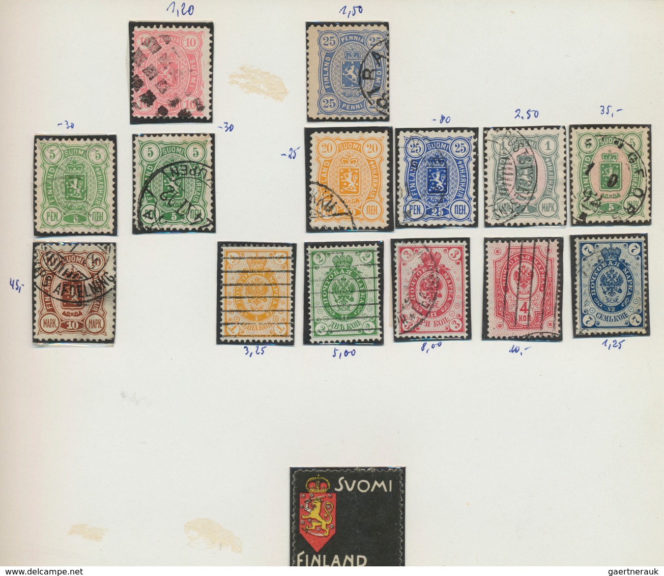 26316 Finnland: 1866/1950, Basic Collection In Used Condition From Beginning With Some Better Items In A S - Lettres & Documents