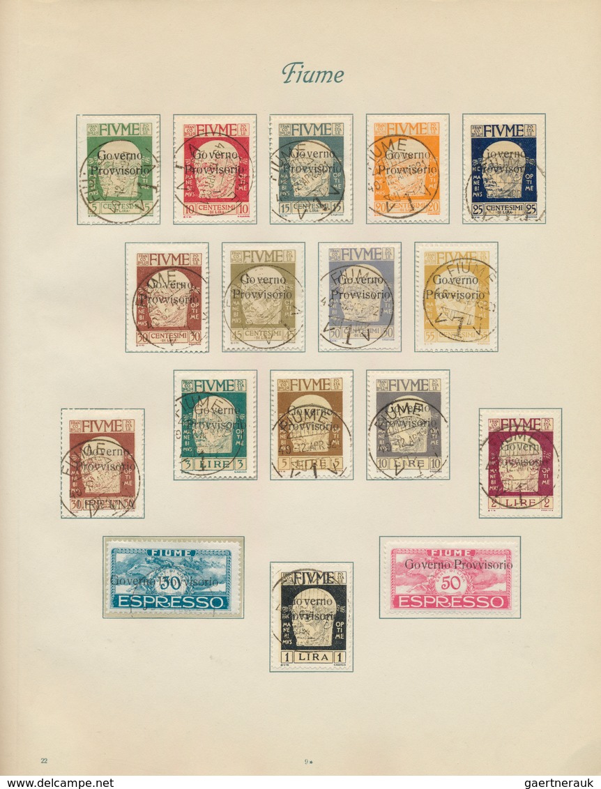 26342 Fiume: 1918/1924, Mainly Mint Collection On Album Pages From A Good Part Overprints On Hungary Incl. - Fiume