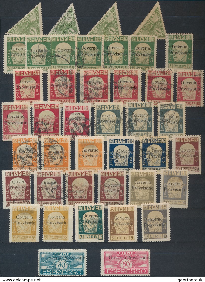 26343 Fiume: 1918/1924, Mint And Used Collection On Large Stockcards, Well Sorted And Filled Throughout Wi - Fiume
