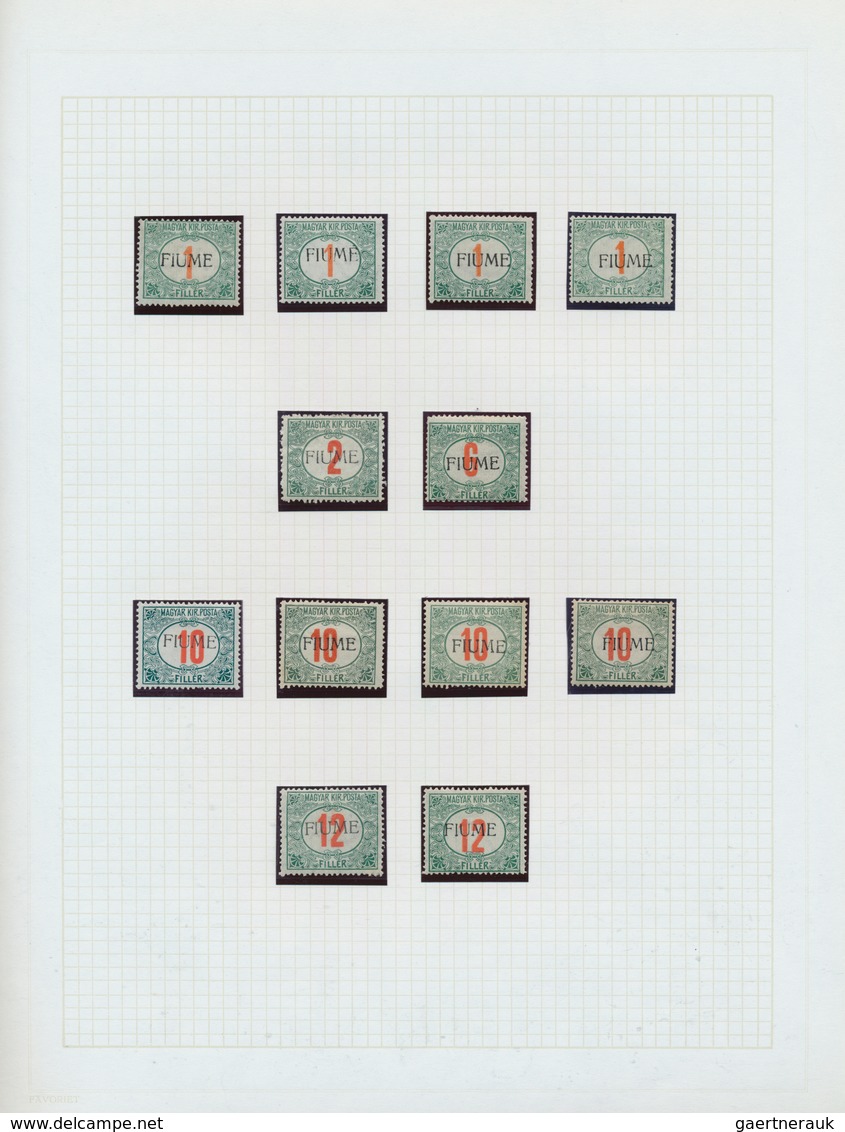26344 Fiume: 1918/1919, "FIUME" Overprints On Hungary, Chiefly Mint Collection Of 58 Stamps Incl. Postage - Fiume